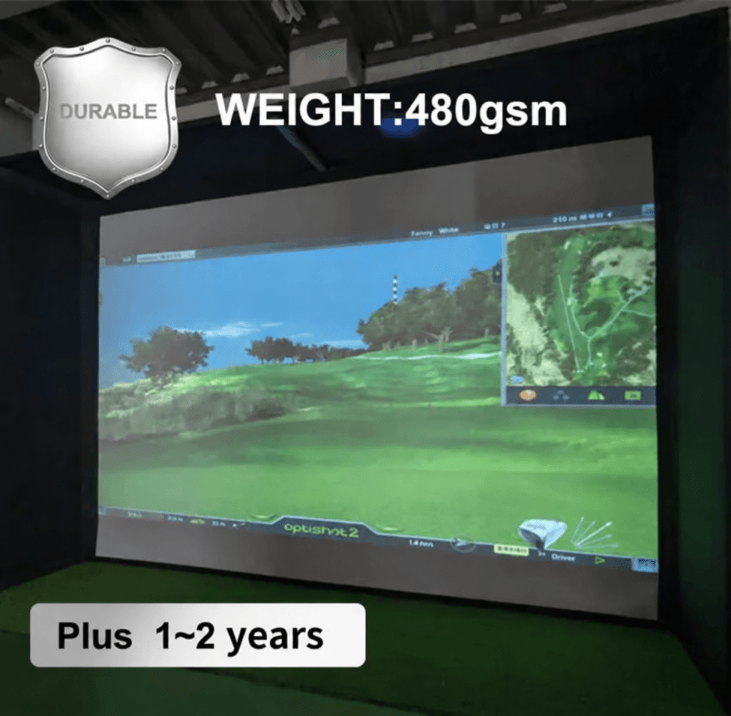 golf simulator screen 480GSM 3-layer