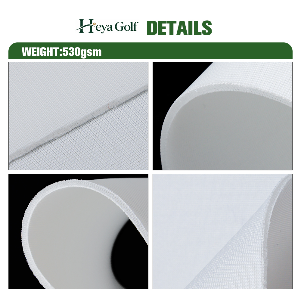 white golf simulator screen fabric