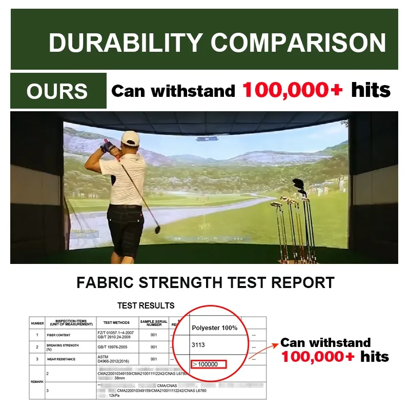 Golf Simulator Impact Screen Golf Training Equipment -A Type 490gsm Plus - Image 4