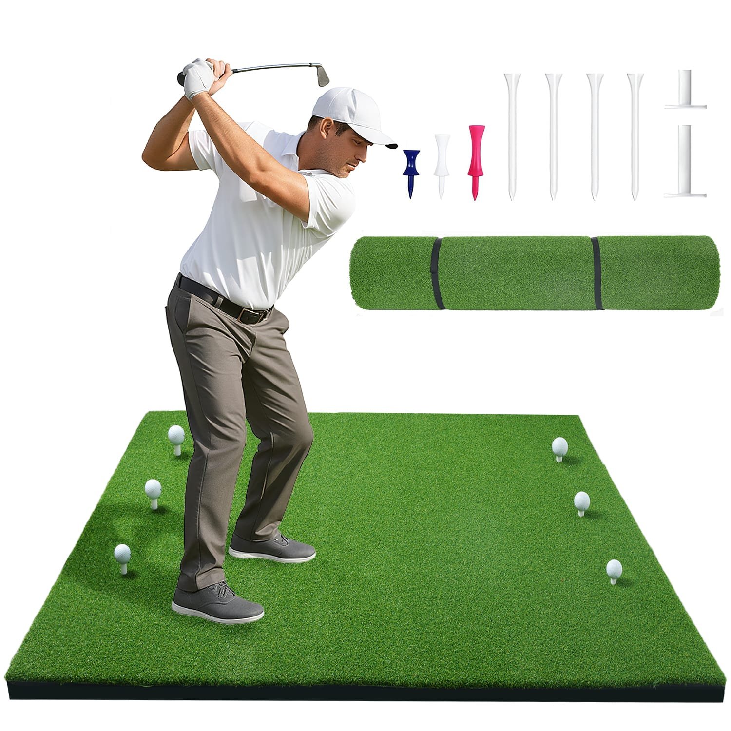 Artificial Grass Putting Green for Golf Simulator,6-Hole Design