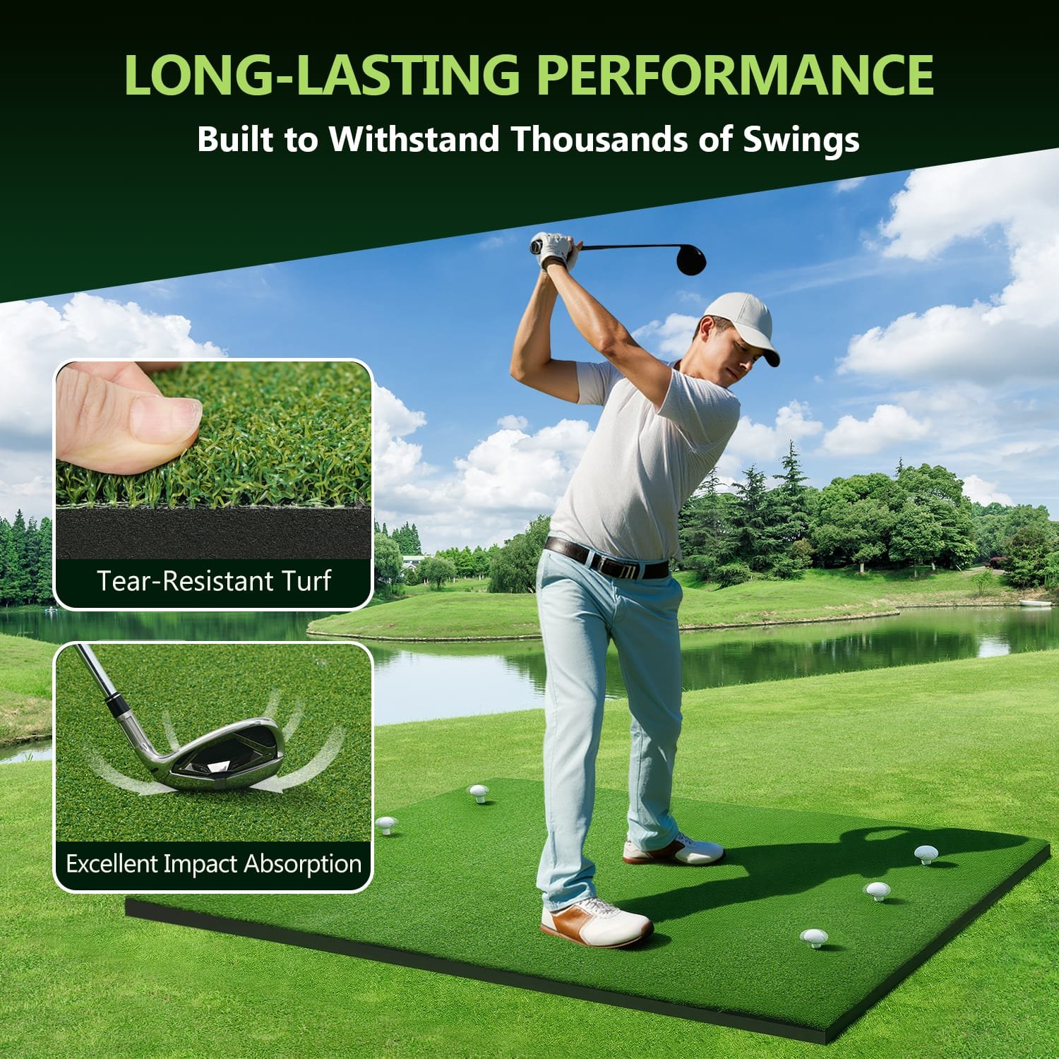 Artificial Grass Putting Green for Golf Simulator,6-Hole Design - Image 5