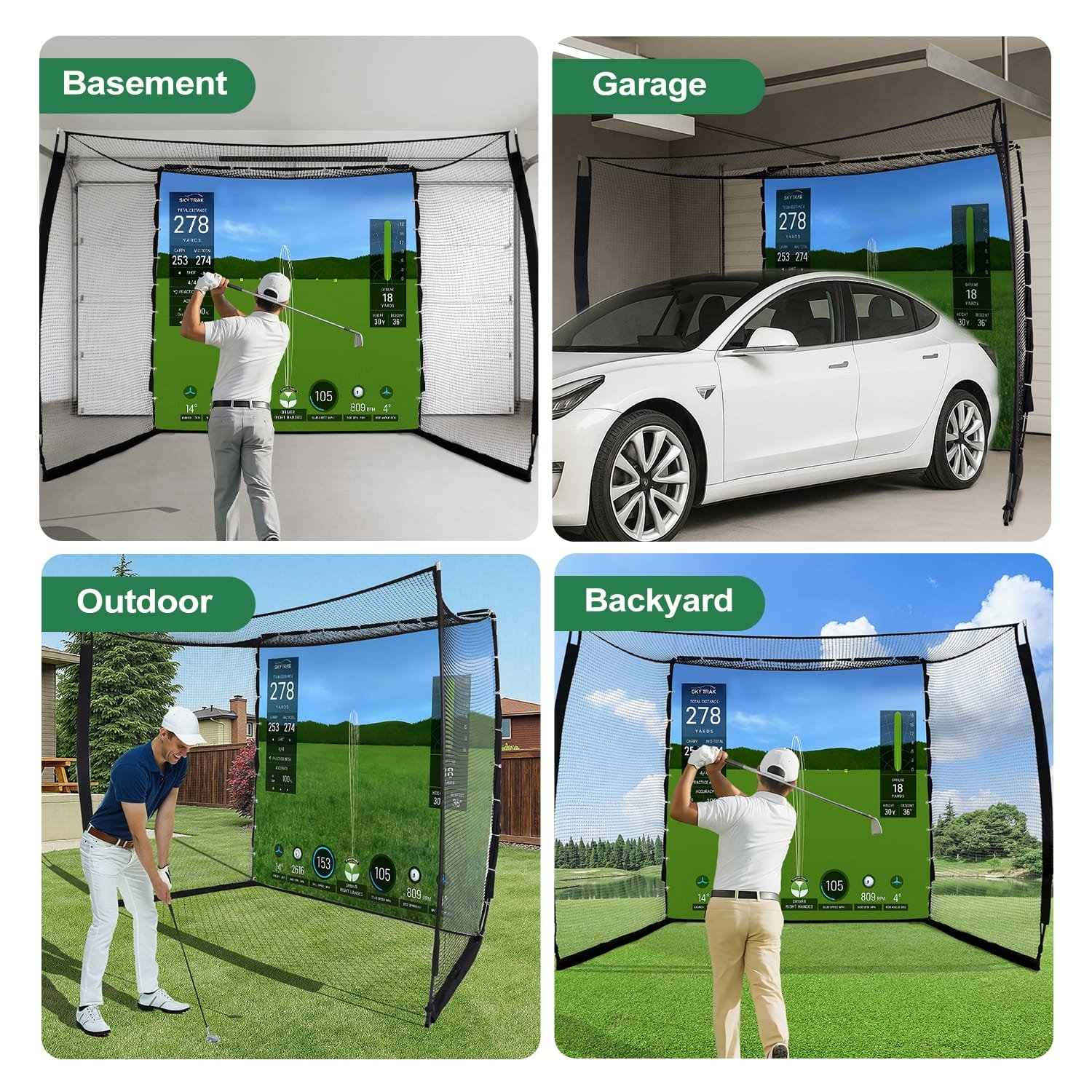 Golf Simulator Enclosure with Impact Screen for Indoor Golf - Image 7
