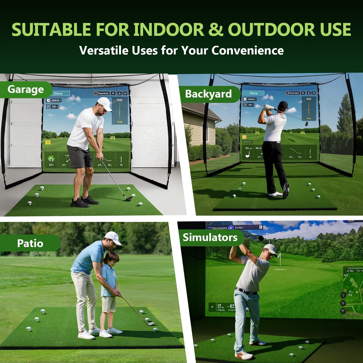 Artificial Grass Putting Green for Golf Simulator,6-Hole Design - Image 9