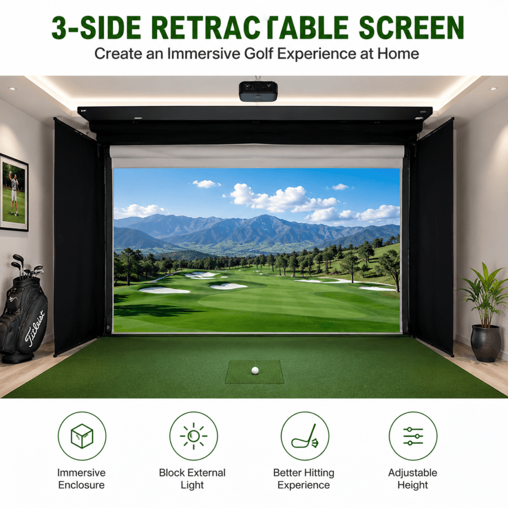 Retractable Golf Simulator Impact Screen
