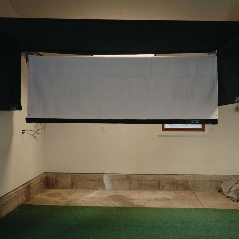retractable simulator golf screen