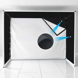 Golf simulator blackout backing