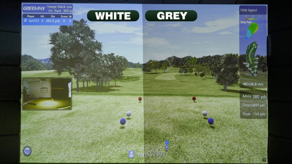 Comparison of Golf Projection Screen Image Quality