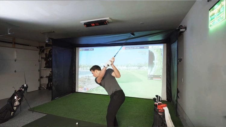 Retractable golf impact screen