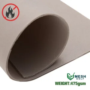 High-Contrast Grey Fire-Retardant Impact Screen Fabric