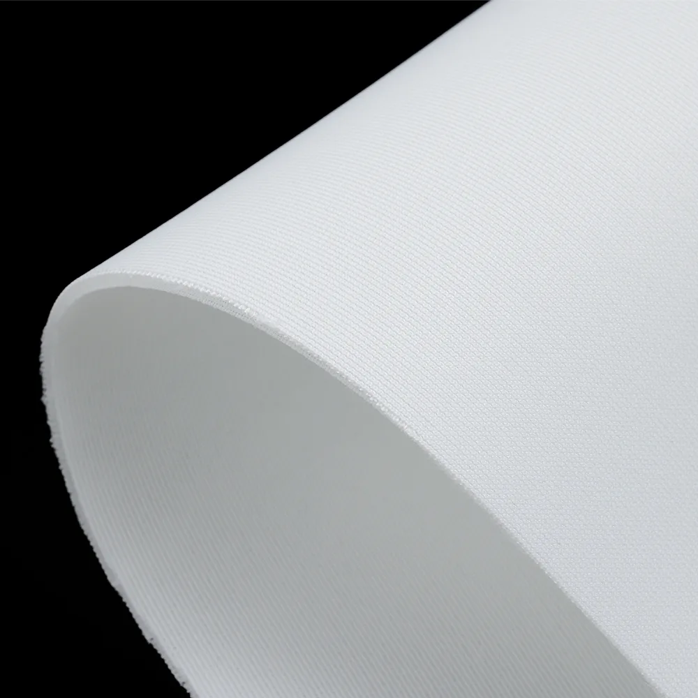 White Triple-Layer Sports Simulator Impact Screen Fabric